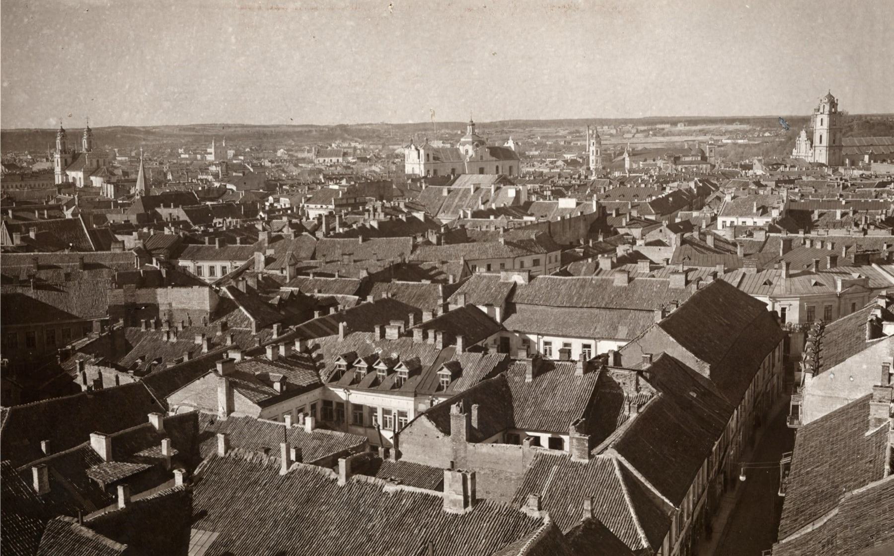 Rooftops of Vilnius Old Town in 1944